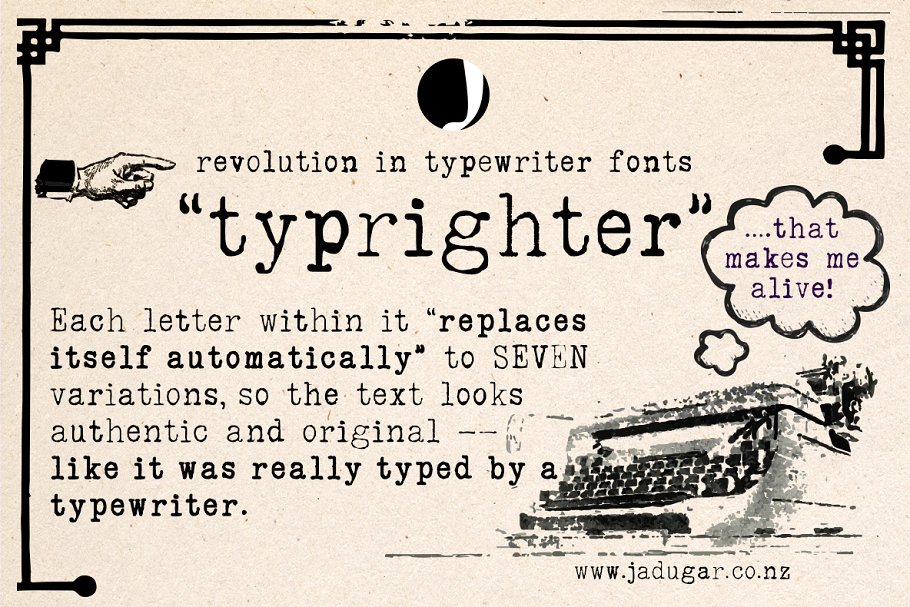 Przykładowa czcionka Typrighter #1
